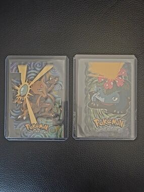 Kadabra Topps Pokemon Die-Cut 2000 Series 2-EV8 & Venusaur #E3 die-cut Card